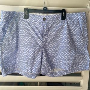 Blue patterned shorts